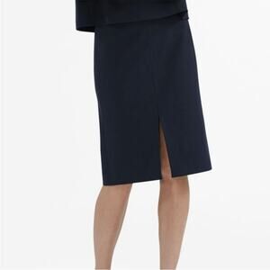 MM LaFleur Greenpoint Skirt Pencil Navy Blue Busine Casual Womens 2